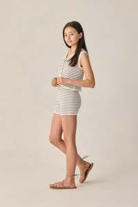 Rylee Cru: TEEN KNIT VEST SET | MARINE STRIPE