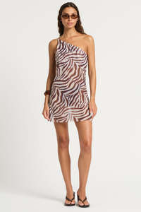 Amelia Mini Dress | Zebra Mesh
