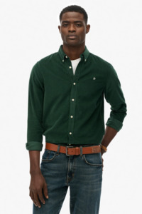Classic Needle Cord Shirt | Enamel Green
