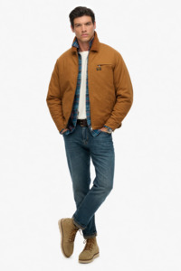 Cotton Canvas Ranch Jacket | Denim Co Tobacco Brown