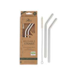 Our: Stainless Steel Straws - 2 Pack