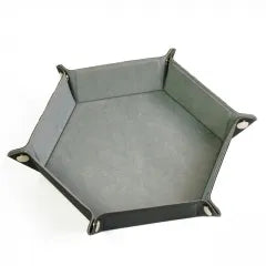 Dice Accessories: Folding Hexagonal Dice Tray | Grey