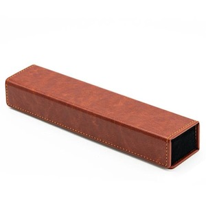 Dice Accessories: Dice Box | Leather Wand-Style | Brown