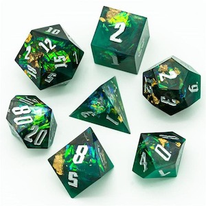 New Dice Shipment: RPG Dice | "Cauldron Flare" (Sharp Edged) | Set of 7