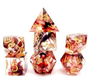 New Dice Shipment: RPG Dice | "Haze of Battle" (Sharp Edged) | Set of 7