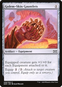 Double Masters: Golem-Skin Gauntlets [Double Masters] Foil