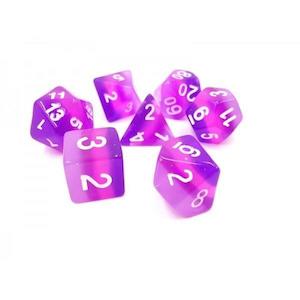 Hd Dice: RPG Dice | Translucent Layer Purple Gradient | Set of 7