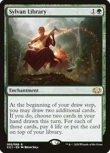 Commander Collection: Sylvan Library [Commander Collection: Green] Foil
