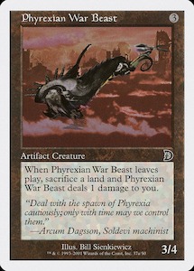 Deckmasters: Phyrexian War Beast (Signature on Left) [Deckmasters]