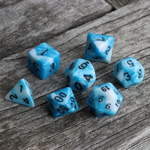 Featured Dice: Polyhedral Dice Set | Acrylic | Spearmint Fresh | Set of 7 (D0037)
