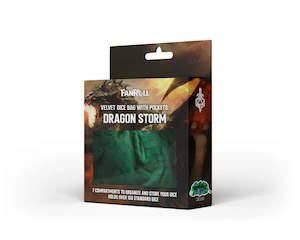Fanroll | Velvet Compartment Dice Bag | Dragon Storm: Green Dragon Scales