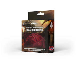 Fanroll | Velvet Compartment Dice Bag | Dragon Storm: Red Dragon Scales