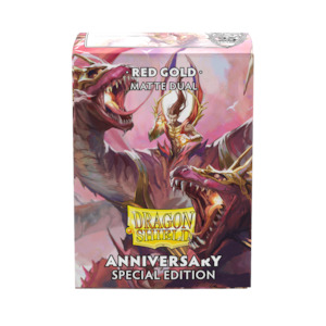 Dragon Shield | Standard Size Sleeves | 100ct | Red/Gold: 25th Anniversary Editi&hellip;
