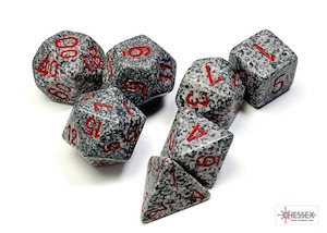 Chessex | Polyhedral Dice Set | Acrylic | Speckled Granite (CHX 25320)