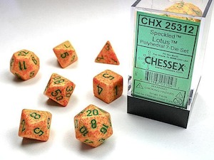 Chessex | Polyhedral Dice Set | Acrylic | Speckled Lotus (CHX 25312)