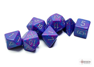 Chessex | Polyhedral Dice Set | Acrylic | Speckled Silver Tetra (CHX 25347)