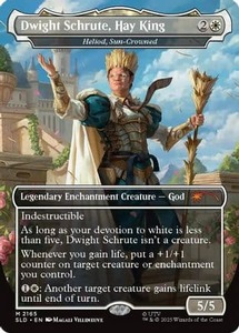 High End: Dwight Schrute, Hay King - Heliod, Sun-Crowned |  Foil (2165) [Secret Lair Drop Series]