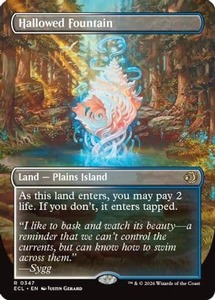 High End: Hallowed Fountain (Borderless) |  Foil (347) [Lorwyn Eclipsed]