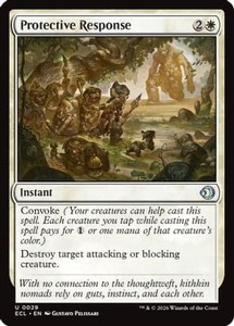 Bulk Mtg Singles In Stock: Protective Response |  (029) [Lorwyn Eclipsed]