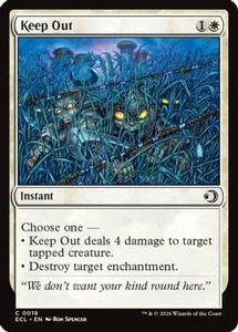 Bulk Mtg Singles In Stock: Keep Out |  (019) [Lorwyn Eclipsed]