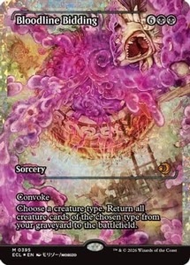 High End: Bloodline Bidding (Showcase) (Fracture Foil) |  Foil (395) [Lorwyn Eclipsed]