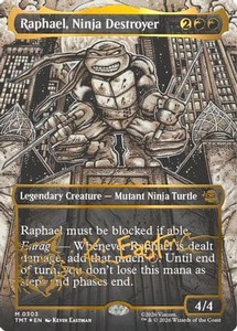 Raphael, Ninja Destroyer (Borderless) (Gold-Stamped Signature) |  Foil (303) [Te&hellip;