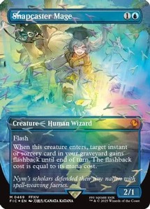 High End: Snapcaster Mage (Borderless) (Chocobo Track Foil) |  Foil (469) [Commander: FINAL FANTASY]