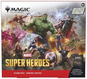 Magic The Gathering Marvel Super Heroes Preorder Prerelease: * PREORDER * Marvel Super Heroes Scene Box - Heroes United