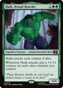 High End: Hulk, Brutal Brawler |  Foil (833) [Commander: Marvel Super Heroes]