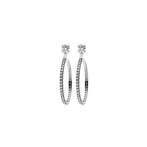 Skagi Diamond Studs Platinum with Large Hoop Accessory