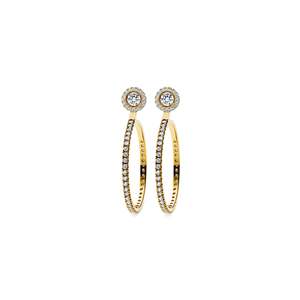 Skagi Diamond Studs Gold with Halo & Large Hoop Accessories