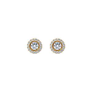Stud Accessory: Skagi Diamond Studs Gold with Halo Accessory