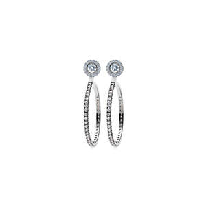 Stud Accessory: Aurora Diamond Studs Platinum with Halo & Large Hoop Accessories