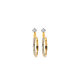 Aurora Diamond Studs Gold with Small Hoop Accessory