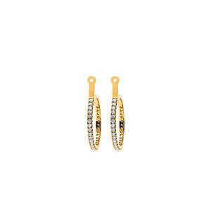 Stud Accessory: Solaris Small Diamond Hoop Stud Accessory 18k Gold