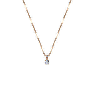 Aurora Diamond Necklace Rose Gold