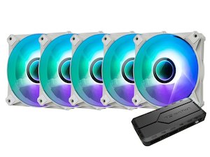 DarkFlash Infinity 8 PWM A-RGB 120mm Fans (5in1 Pack) - White