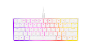 Corsair K65 RGB MINI 65% White Mechanical Gaming Keyboard - Cherry MX Speed