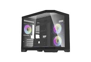Pc Cases: DarkFlash AIGO FT418 Black Gaming Case 6X ARGB Fans