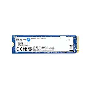Storage: Kingston NV3 1TB M.2 NVMe Internal SSD PCIe Gen 4 - Up to 6000MB/s Read - Up to 4000MB/s Write