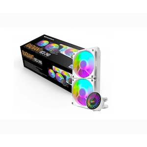 Liquid Coolers: DarkFlash Radiant DCS240 ARGB 240mm Liquid Cooler - White