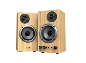 Speakers: Genius SP-HF520BT Bluetooth 2-Way Wooden Speakers