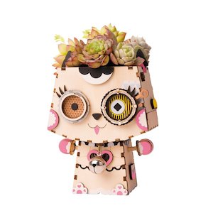 Christmas Wish List: Robotime DIY Cartoon Wooden Plant Pot (Kitty)