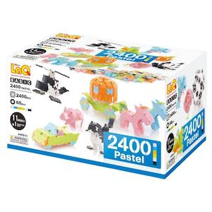 LaQ BASIC 2400 PASTEL - 11 MODELS, 2400 PIECES
