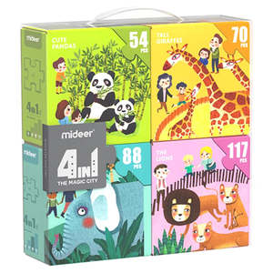 Generaltoys: Mideer Puzzle 4 in 1 Zoo