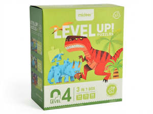Mideer Level Up! Puzzles Level 4 Dinosaur's World