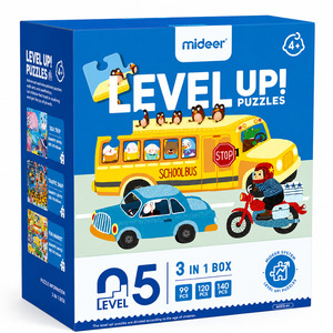 Mideer Level Up! Puzzles – Level 5 (3-in-1 Box)