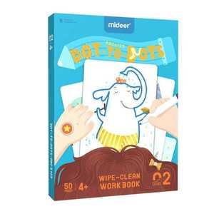 Mideer Dot-to-Dots: ABC & 123 – Wipe-Clean Workbook - Level 2