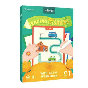 Mideer Tracing the Lines – Wipe-Clean Workbook - Level 1