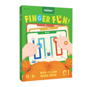 Generaltoys: Mideer Finger Fun! Wipe-Clean Workbook – Level 1